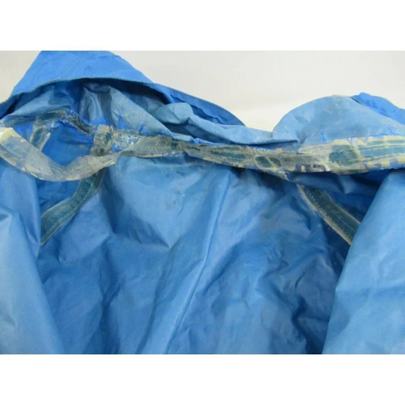 REI Co-op Rain Shell Blue Mens Vintage Raincoat Zip-up w Hood Nylon Small Jacket - Picture 9 of 12